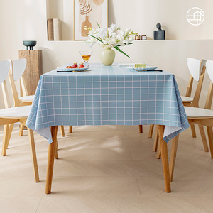 Mantel de PVC al por mayor, rectangular, con patrón geométrico de cuadrícula, impermeable, a prueba de aceite, para mesa de comedor, <span class=keywords><strong>cocina</strong></span> y sala de estar. - Product Image 3
