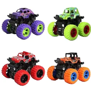 Mainan mobil Off-Road inersia Mini, kendaraan Pullback mainan anak, mobil mainan aksi gesekan plastik untuk anak laki-laki