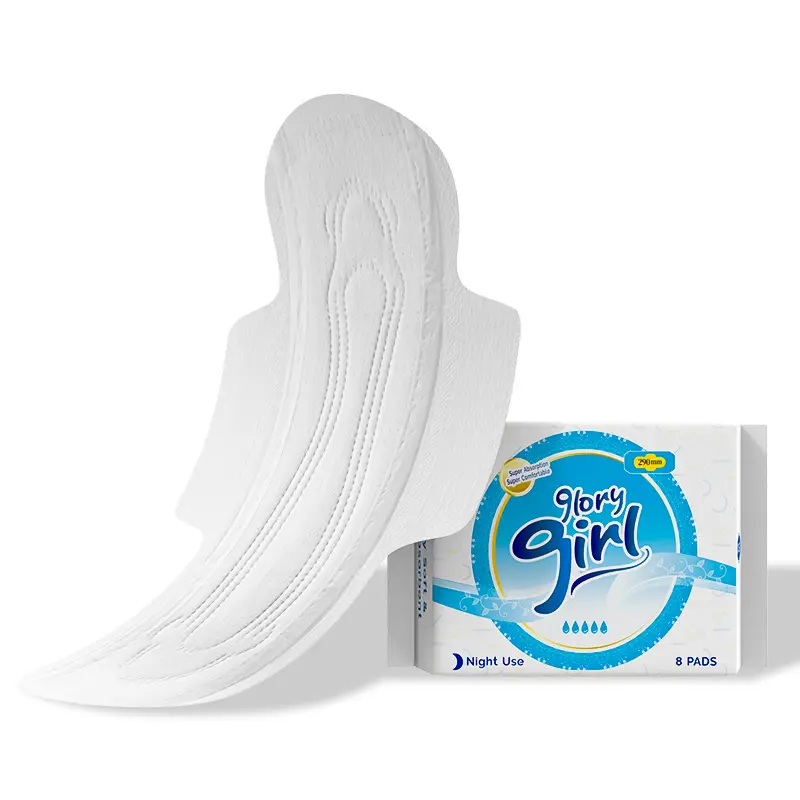 Glory Girl 290mm 48bags Wholesale Cotton Lady Care Ultra Slim Night Sanitary Napkins Menstrual Period Organic Sanitary Pads