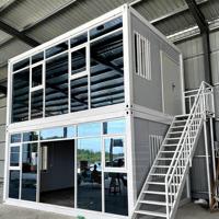 Maison mobile de luxe de 20 pieds à double paroi vitrée, respirante, préfabriquée, type conteneur, pour habitation compacte, ferme, bureau, bâtiment commercial