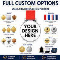 Médailles de natation et de course personnalisées en argent et or avec ruban – Créez votre design ici – Médailles sportives 3D en métal avec logo pour événements sportifs