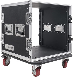 Serie 8U 10U 12U 14U <span class=keywords><strong>PA</strong></span>/DJ Rack/Road Case con 8/10/12/14U-Space, Hardware, madera contrachapada, ruedas y profundidad de estante de 21 pulgadas - Product Image 3