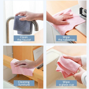 Lingettes de nettoyage réutilisables en microfibre en gros, 1 rouleau de 20 feuilles, chiffon de cuisine domestique pour sols, voitures, vaisselle, serviette en papier - Product Image 5