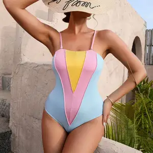 JSN9202025 new arrival hot selling manufacture one piece multiply color full coverage swimwear for lady