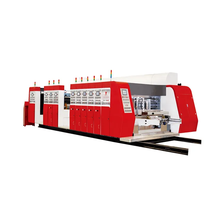 High definition vacuum transfer mobile type 6-color Flex Cutting Printing Corrugated Carton Box Making Machines