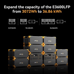 Pecron EP3800-<b>48V</b> Expansion Packs Advanced LiFePO4 External <b>Battery</b> 3840WH Portable Station Solar AC Adaptor Pure Sine - Product Image 5