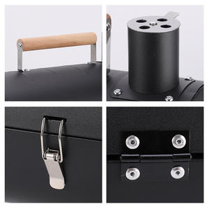 Barbecue de camping en acier inoxydable en gros, barbecue rond portable au charbon de bois, fumoir facile à assembler - Product Image 3