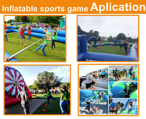 Terrain de jeu extrême gonflable multi-sports en PVC, octogone, football, basketball, panier, matériau en bâche, comprend des kits de réparation pour - Product Image 6