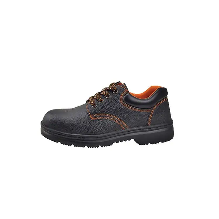 Sapatos de segurança antiderrapantes para homens, atacado, resistente à água, com bico de aço, sapatos de segurança original com corte baixo