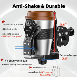 Kewig Vente Chaude Porte-Bouteille Automatique Réglable <span class=keywords><strong>50</strong></span>-90mm pour Moto Moto Porte-Gobelet Porte-Bouteille - Product Image 6