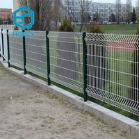 Clôture en treillis métallique soudé incurvé 3D écologique, cadre en fer revêtu de PVC, panneau carré de 2 m, design de portail, clôture, treillis, portails