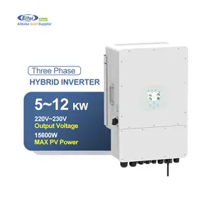 Deye Precio Razonable Inversor Híbrido Solar en Red, 220V a 400V, 8Kw, 3 Fases, 48V CC a CA, 5Kw, 10Kwh