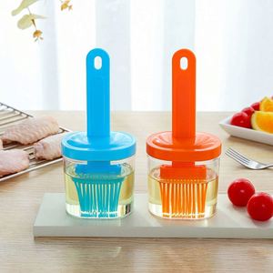 Oil <b>Bottle</b> <b>Brush</b> High Temperature Resistant Silicone Oil <b>Bottle</b> <b>Brush</b> Integrated with Lid - Product Image 2