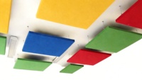 Panneaux acoustiques géométriques modernes en fibre de polyester, modulaires, haute densité, insonorisants, écologiques, dalles absorbantes du son