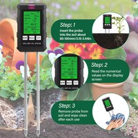 Testeur de sol intelligent 6 en 1 de haute qualité pour la fertilité/le pH/l'humidité/la température/la luminosité/la humidité relative du sol, pour l'agriculture et le jardin
