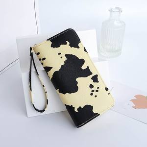 थोक नई मुद्रित बटुआ पीले लाल सफेद दूध गाय पैटर्न महिलाओं के पु हैंडबैग - Product Image 3