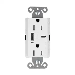 OSWELL American Standard 110v 220v Electrical USB Socket Outlet Single Power Point 3pin Electrical USB Wall Outlet