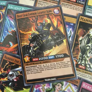 DIY 144 cartes neuves <span class=keywords><strong>Yu</strong></span>-<span class=keywords><strong>Gi</strong></span>-<span class=keywords><strong>Oh</strong></span>! Rush Duel, collection classique de cartes de duel, yeux rouges et bleus, Yugioh, holographique brillant, cuir véritable - Product Image 4