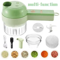 Portable 4 en 1 trancheuse de légumes électrique portable USB Rechargeable robot culinaire ail piment oignon céleri gingembre hachoir à viande