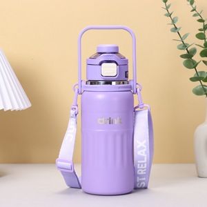 Custom 316 Stainless Steel Eco-Friendly Anti-Slip Vacuum Insulated Water Bottle Double <b>Wall</b> BPA Free Leak-Proof Large Capacity - Product Image 6