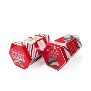 Caja de Metal Hexagonal Decorativa para Galletas de Chocolate con Impresión Personalizada - Product Image 6