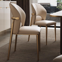 Chaise de Salle à Manger Luxe Léger Dossier Nordique Confortable Moderne Simple pour Maison et Restaurant
