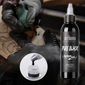 Tinta de Tatuaje Permanente de 120 ml, Pigmento de Maquillaje Blanco y Negro, Suministro de Color para Pintar Cejas, Cabello y Arte Corporal - Product Image 1