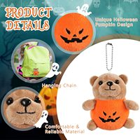 Haute Qualité En Peluche Citrouille Ours Pendentif Animal En Peluche Doux Ornement Ours En Peluche Porter Citrouille Personnalisé Halloween Festival