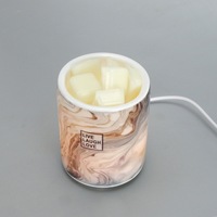 Fantaisie Céramique Bougeoir Électrique Cire Fondre Réchauffeur Lampe De Table Brûleur À Huile Essentielle pour La Décoration De La Maison
