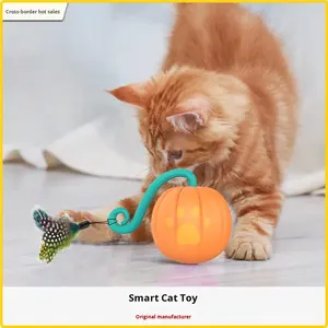 Giocattolo Elettrico per Gatti a Forma di Zucca, Palla Magica Intelligente in Plastica, Compagno Sportivo - Product Image 3