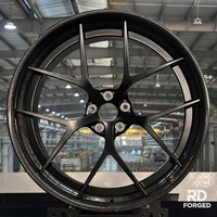 Rines Forjados de Aleación de Aluminio T6061-T6 con Acabado Negro Mate Personalizado en Fibra de Carbono para BMW, Audi, Urus, C8, Tesla Model 3, C8 Corvette