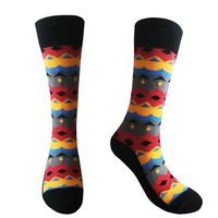 Chaussettes habillées en tissu éponge rayées amusantes pour hommes, respirantes, de haute qualité, décontractées pour le printemps
