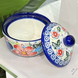 陶器の手描きシチューポット、家族の集まり、ギフト、ホテルなどに最適、環境に優しいデザイン、大容量 - Product Image 5