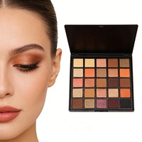 Palette d'ombres à paupières mates de marque privée en gros 25 couleurs nues imperméables et minérales pour les cosmétiques naturels de teint de peau moyen