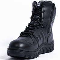 Bottes de travail d'extérieur à tige lisse, à lacets, avec semelle extérieure en caoutchouc antidérapante, pour l'entraînement sur le terrain et les activités quotidiennes en plein air