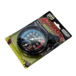 NOMOYPET Good Quality Round Mechanical Thermometer and Hygrometer For Reptile Terrarium
