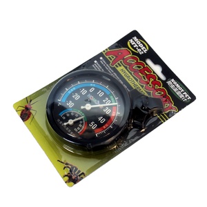 NOMOYPET Good Quality Round Mechanical Thermometer and Hygrometer <strong>for</strong> Reptile Terrarium - Product Image 1