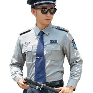 Khaki Grey Formal Security Uniforms security guard uniform unisex design Custom Security Guard in Uniform