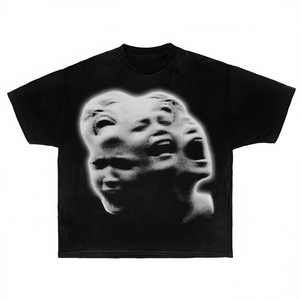 T-shirt Oversize Grafica Screamo Stile Streetwear Y2K con Design Meme per Bambini - Product Image 2