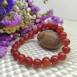 Carnelian <b>Bracelet</b> Natural Red Agate Round <b>Bead</b> <b>Bracelet</b> <b>for</b> <b>Women</b> Men Healing Energy Crystal Jewelry Daily Wear Gift Wholesale - Product Image 3