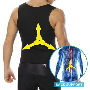 <strong>Men</strong> Body Shaper Waist Trainer <strong>Vest</strong> Slimming Shirt Sauna Sweat <strong>Compression</strong> Undershirt Shapewear Fat Burner Workout Tops - Product Image 4