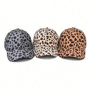 Wholesale Leopard Print Corduroy Baseball Cap New Warm Outdoor Fashion Trendy Sports <b>Hat</b> <b>for</b> Women Men - Product Image 2