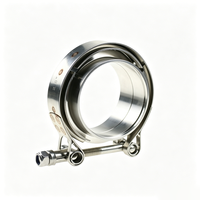 Kits de colliers de serrage universels en acier inoxydable 304 de 2,5'' pour tuyau d'échappement turbo, collier de serrage en V mâle-femelle de qualité supérieure