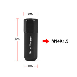 Tuercas de Rueda Ligeras de 60 mm M14/M12X1.5, Aleación de Aluminio, 20 Piezas por Paquete, Acabado Cromado, Material de Acero para Modificación de Automóviles - Product Image 2