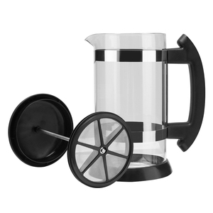 Cafetière à piston en acier inoxydable de 1000 ml avec filtre à thé en verre borosilicate pour la préparation du thé et du café - Product Image 3