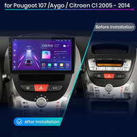 Radio mobil Android CarPlay harga grosir pabrik Junsun untuk Peugeot 107 Aygo 2005-2014 Multimedia navigasi Unit Kepala Mobil