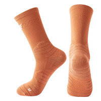 Chaussettes de basket-ball pour hommes KonLee Elite, vente en gros, chaussettes de sport en tricot athlétique, logo personnalisé brodé, motif 3D pour la saison d'automne