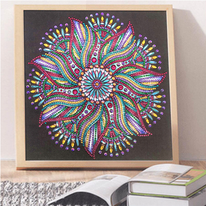 Pittura diamante 5D fai da te molto bella decorazione della casa modellazione diamante Mandala fioritura colore pittura diamante personalizzata - Product Image 2
