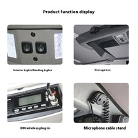 Boîte de rangement de toit pour véhicules tout-terrain Toyota LC76 LC79 LC78 LC200 Jimny, console de toit avec éclairage LED
