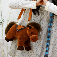 Peluche Cheval du Zodiaque en Polyester avec Rembourrage en Coton PP, Taille 31cm-50cm, Sac Bandoulière Unisexe, À partir de 14 ans